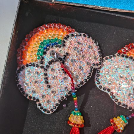 Handmade burlesque nipple tassels and pasties rainbow and cloud pink blush glitter