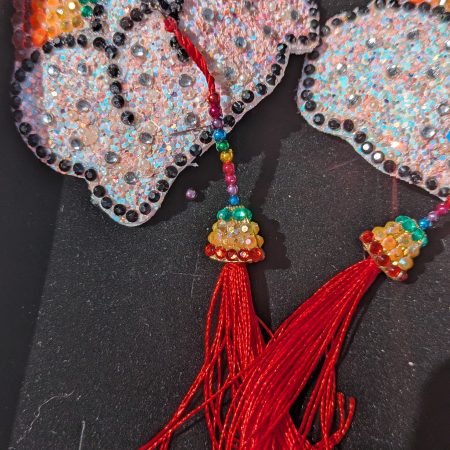 Handmade burlesque nipple tassels and pasties rainbow and cloud pink blush glitter