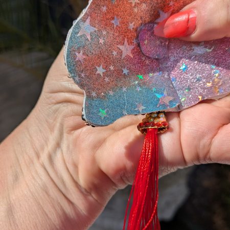 Handmade burlesque nipple tassels and pasties rainbow and cloud pink blush glitter