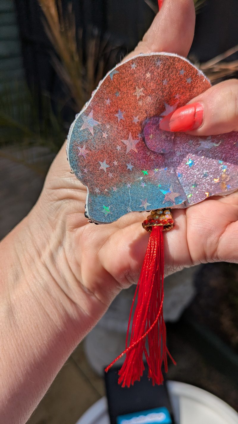Handmade burlesque nipple tassels and pasties rainbow and cloud pink blush glitter