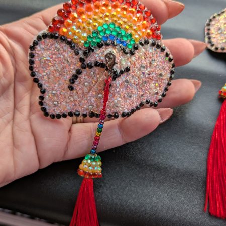 Handmade burlesque nipple tassels and pasties rainbow and cloud pink blush glitter