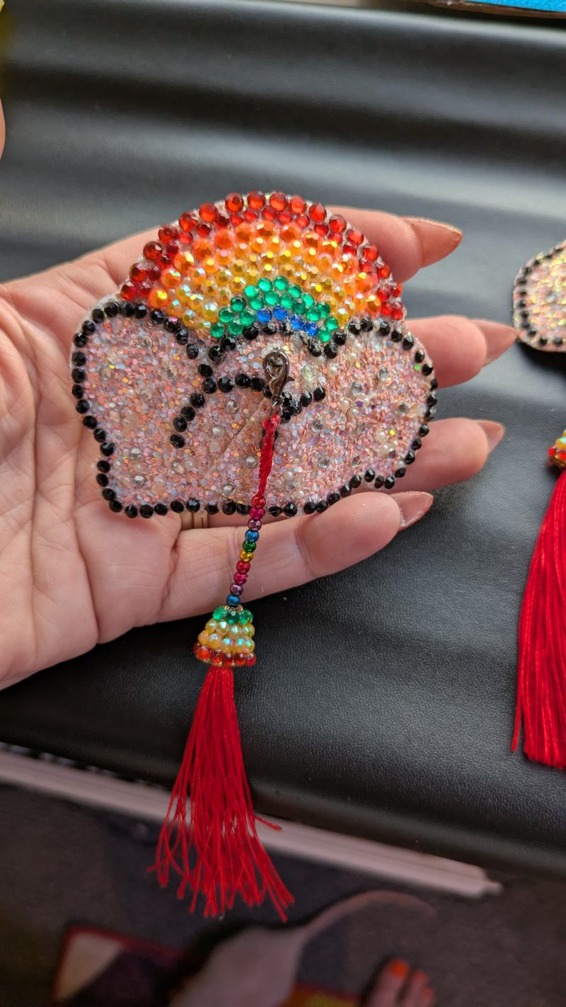Handmade burlesque nipple tassels and pasties rainbow and cloud pink blush glitter