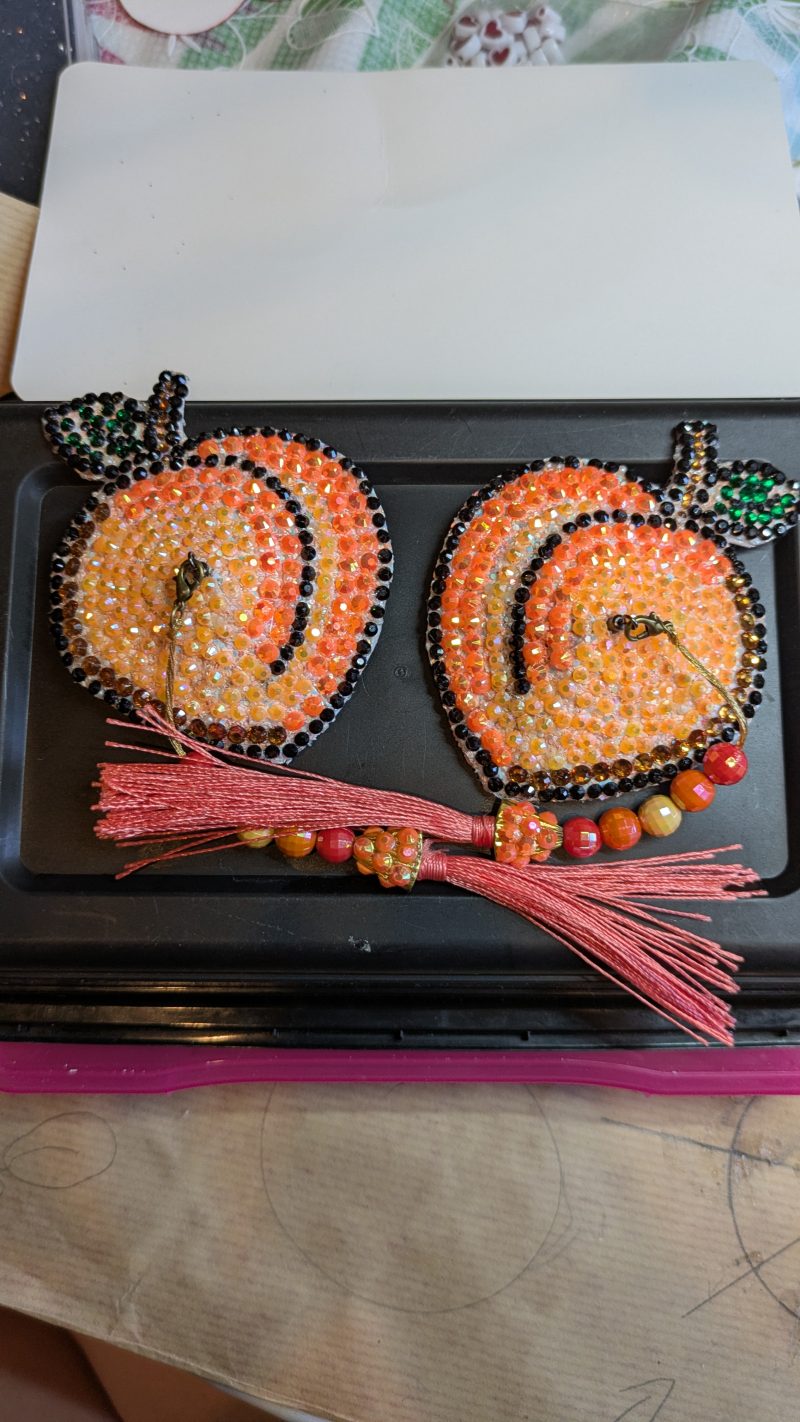 Handmade burlesque pasties nipple tassels fruity Peach