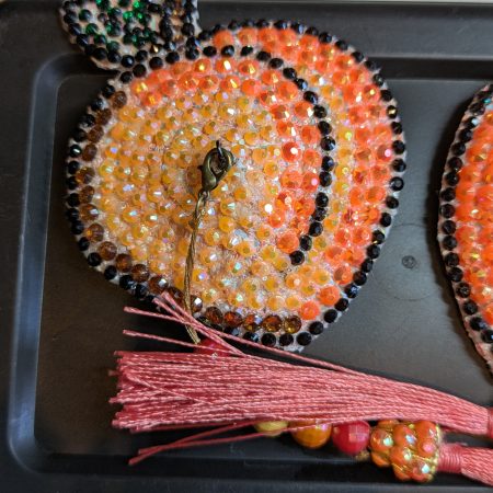 Handmade burlesque pasties nipple tassels fruity Peach