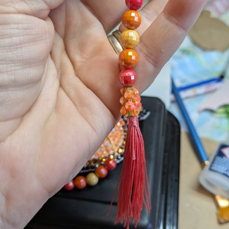 Handmade burlesque pasties nipple tassels fruity Peach