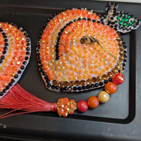 Handmade burlesque pasties nipple tassels fruity Peach