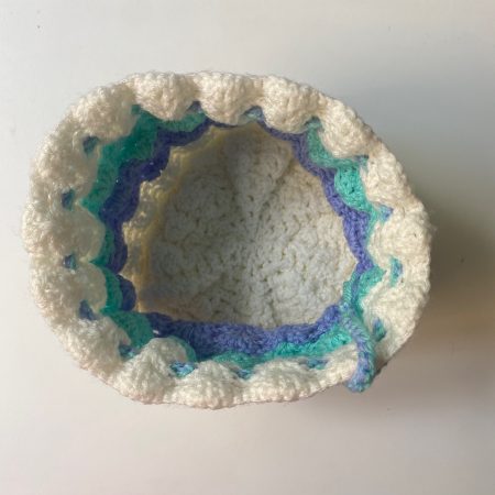 Crochet bags and baskets different colours and designs