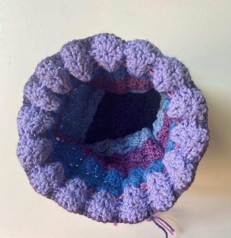 Crochet bags and baskets different colours and designs