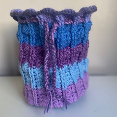 Crochet bags and baskets different colours and designs