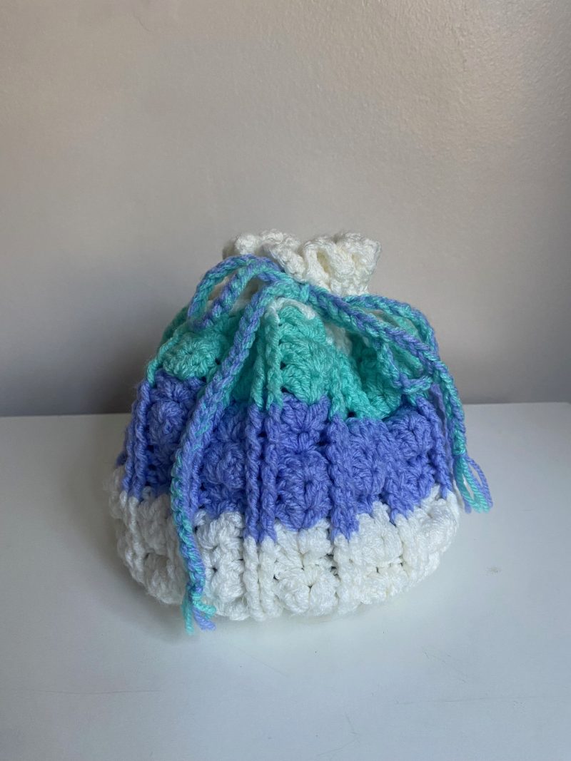 Crochet bags and baskets different colours and designs