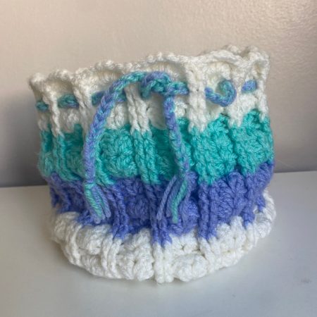 Crochet bags and baskets different colours and designs
