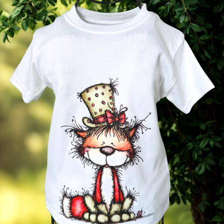 Children's T shirt with a woodland Fox