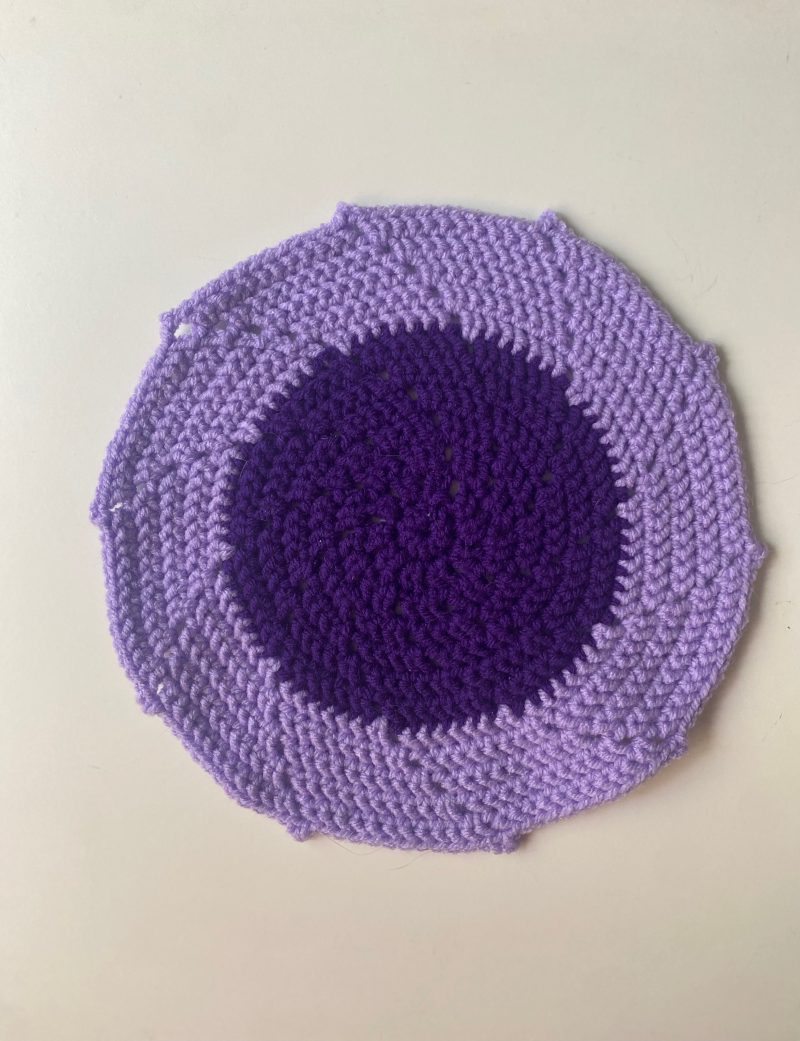 Crochet mats in different colours, sizes and designs