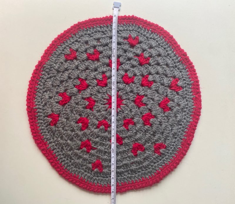 Crochet mats in different colours, sizes and designs