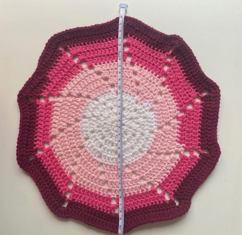 Crochet mats in different colours, sizes and designs