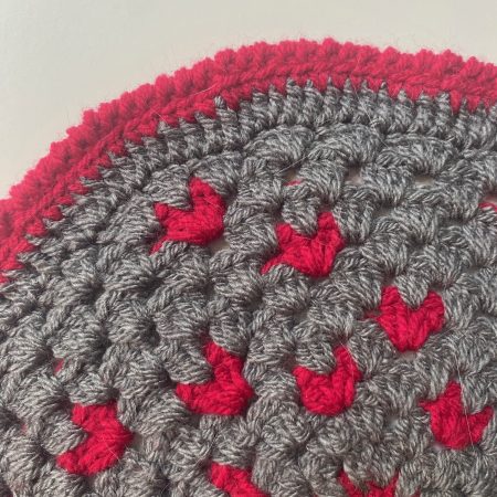 Crochet mats in different colours, sizes and designs