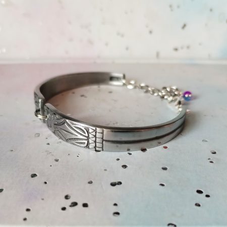 Handmade stainless steel spoon handle bracelet |Upcycled vintage jewellery
