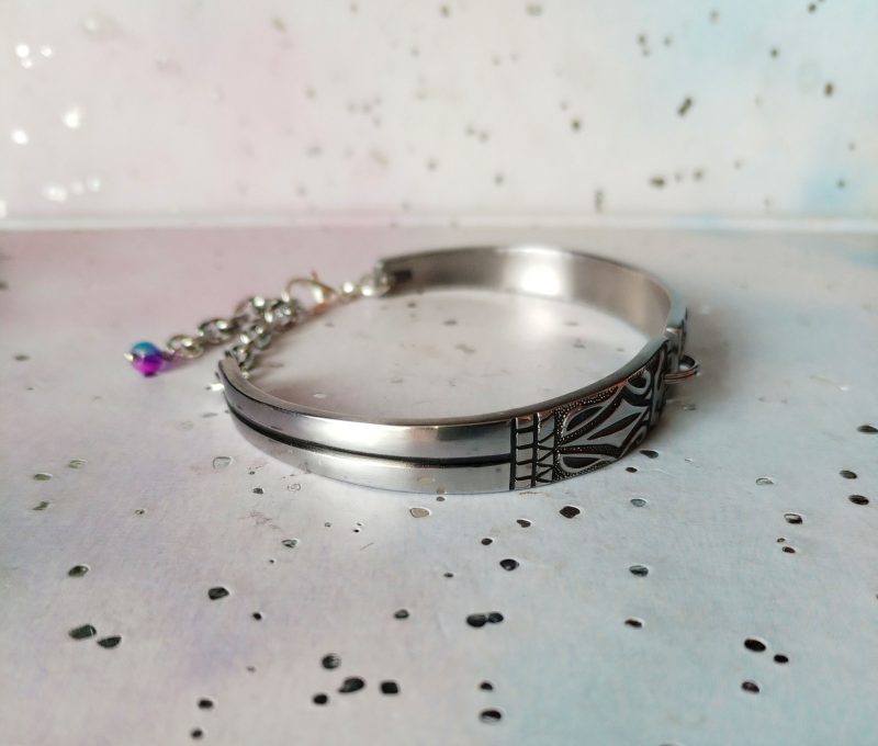 Handmade stainless steel spoon handle bracelet |Upcycled vintage jewellery