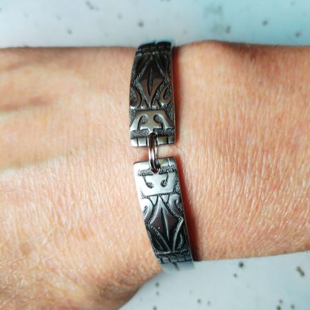 Handmade stainless steel spoon handle bracelet |Upcycled vintage jewellery