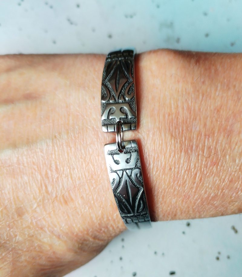 Handmade stainless steel spoon handle bracelet |Upcycled vintage jewellery