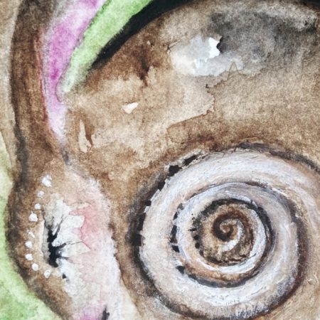 Original Mother Earth Woodland Hare Rabbit in Moonlight Watercolour Wall Art