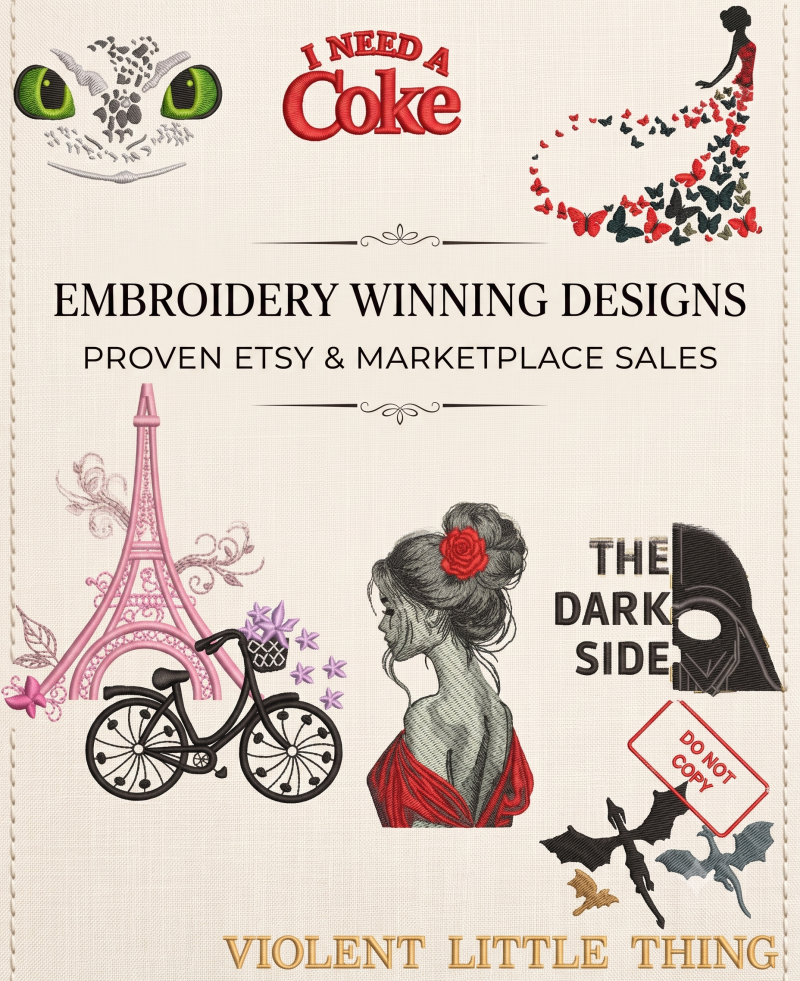 1000+ Embroidery Designs USB Bundle, Etsy Proven Sales Designs