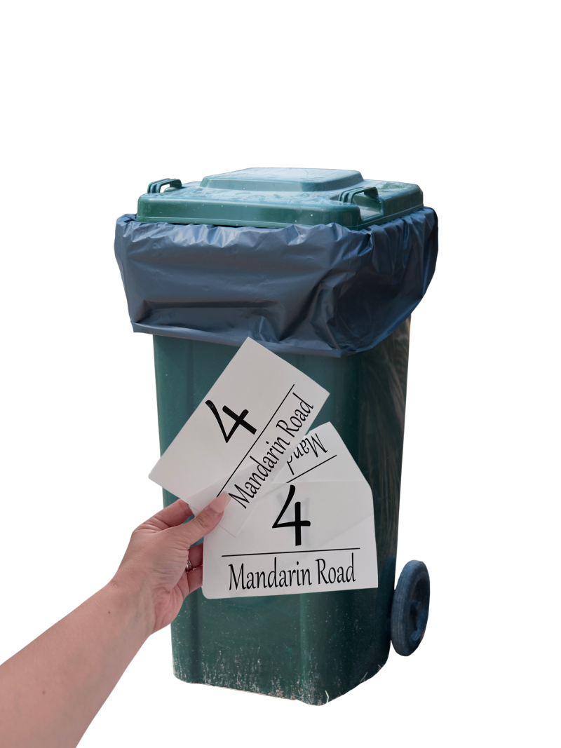 House Bin Stickers Glossy finish