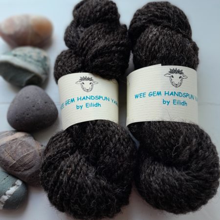 Hand Spun Yarn - Shetland Black