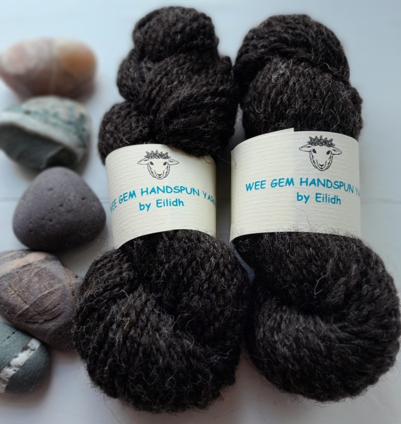 Hand Spun Yarn - Shetland Black