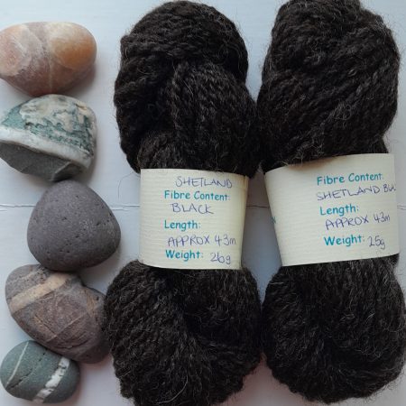Hand Spun Yarn - Shetland Black