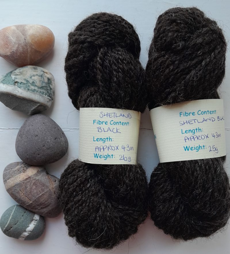 Hand Spun Yarn - Shetland Black