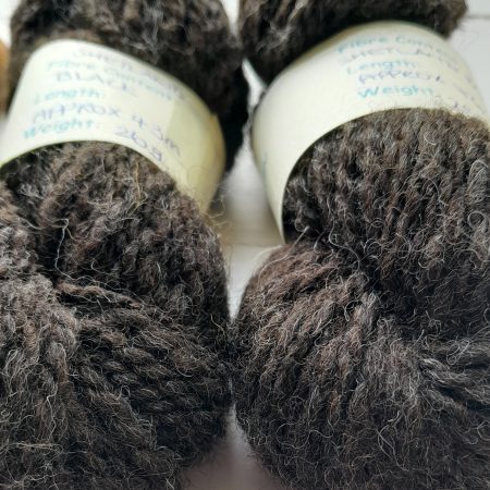 Hand Spun Yarn - Shetland Black