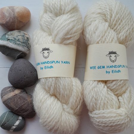 Handspun Yarn - Shetland Natural White