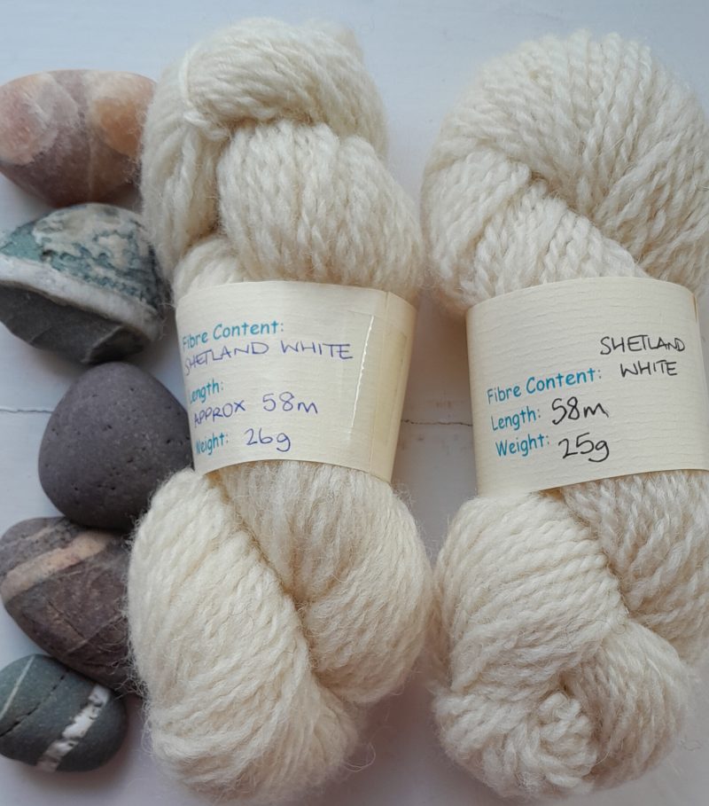 Handspun Yarn - Shetland Natural White