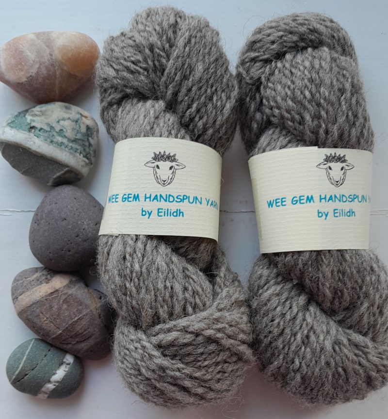 Hand Spun Yarn - Shetland Grey