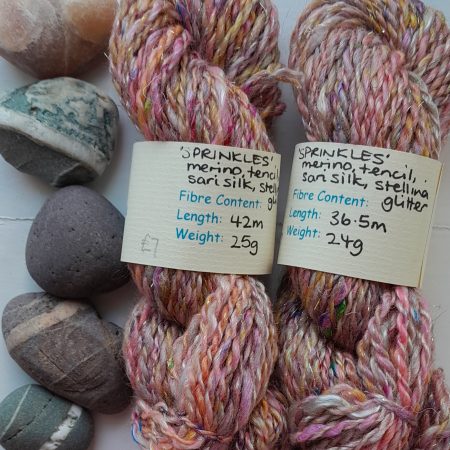 Handspun Yarn - Pink Sprinkles