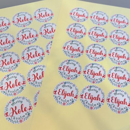 Christmas present stickers