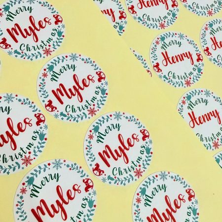 Christmas present stickers