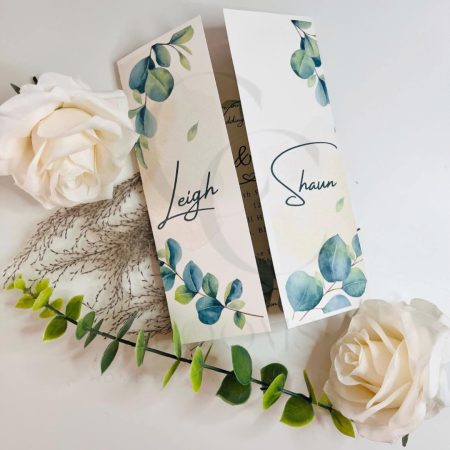SAMPLE - Wedding Invitation - Gateway Fold with Ribbon