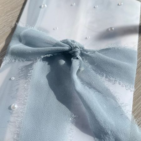 SAMPLE - Elegant pearl sealed Vellum Wedding Invitation