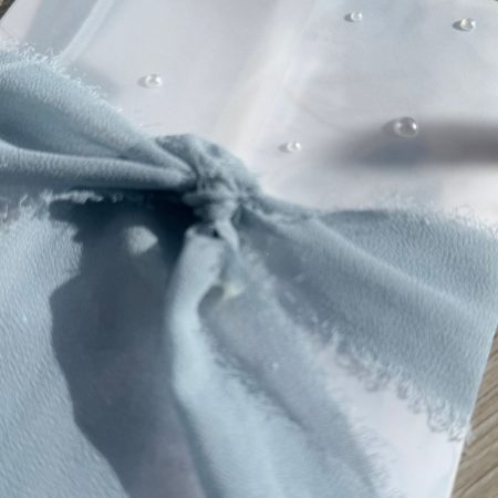 SAMPLE - Elegant pearl sealed Vellum Wedding Invitation