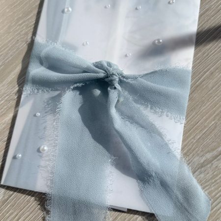 SAMPLE - Elegant pearl sealed Vellum Wedding Invitation