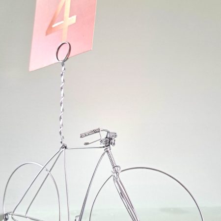 Wedding bike table number holders.