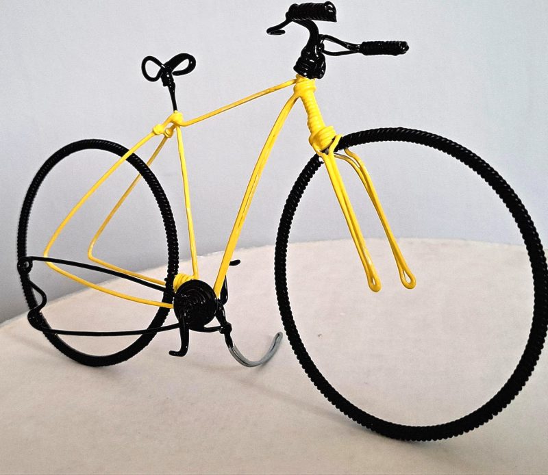 Gift for cyclists personalised bike keepsake and cake topper.