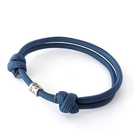 Cord Bracelet with Engraved Coordinates Name Date Symbols