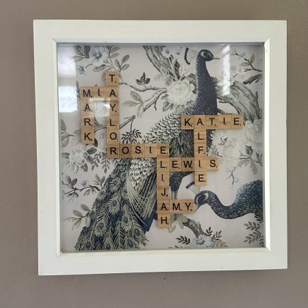 Handmade Custom Scrabble Name Frames