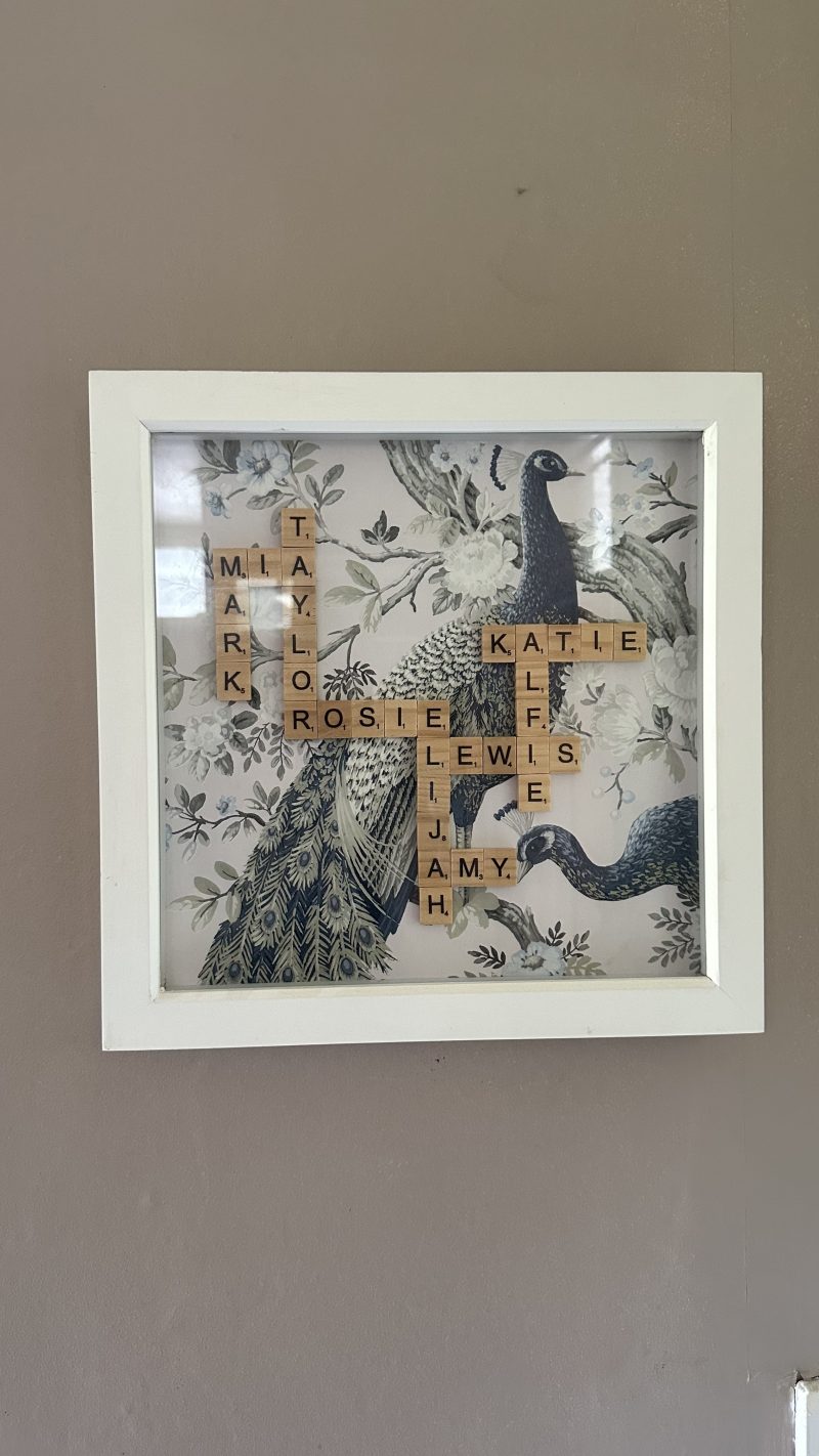 Handmade Custom Scrabble Name Frames
