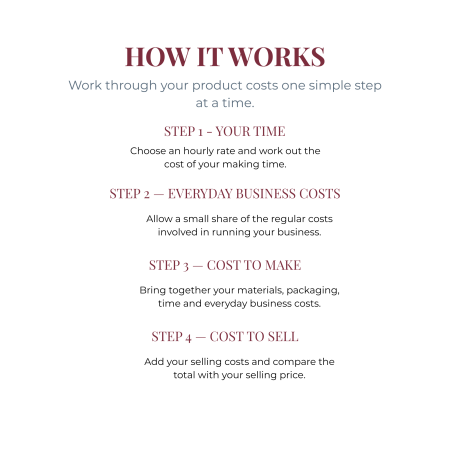 Handmade Product Costing Workbook – Printable PDF