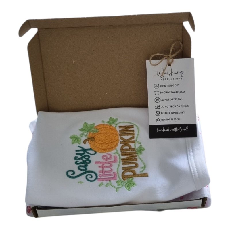 Sassy little pumpkin bib.