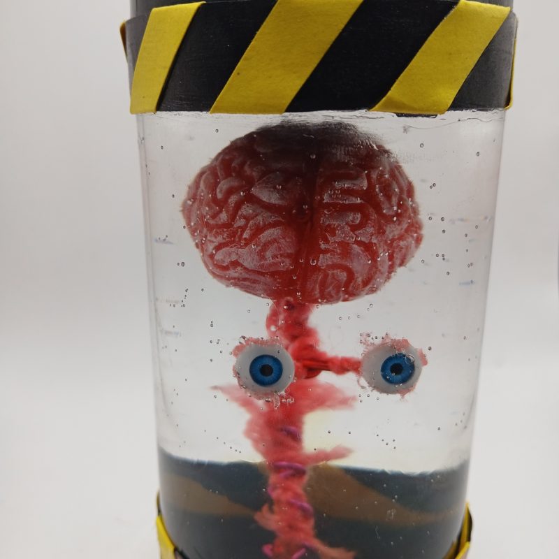 Creepy Curios: Specimen Zero | Brain in a jar | hand-made resin sculpture